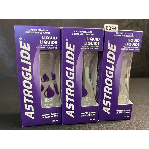 3 Boxes of ASTROGLIDE Water-Based Personal Lubricant/Lubes (148ml Each) - New Sealed