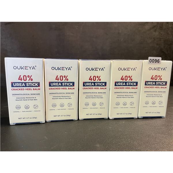 5 Boxes OUKEYA 40% Urea Sticks/Cracked Heel Balms (20g) Intensive Hand & Foot Skin Creams - New