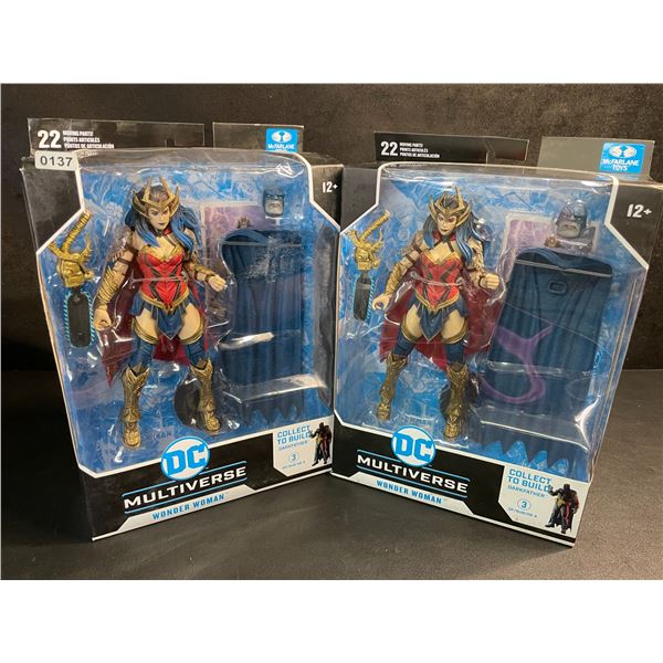 Lot of 2 DC Multiverse Wonder Woman Collectible Toys/Action Figures by McFarlane Toys - New