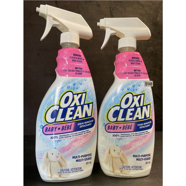 Lot of 2 Oxi-Clean Multi-Purpose Stain Remover Sprays (651ml) for Tough/Dried Stains - New