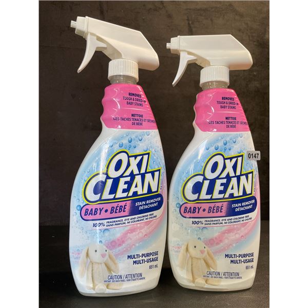 Lot of 2 Oxi-Clean Multi-Purpose Stain Remover Sprays (651ml) for Tough/Dried Stains - New