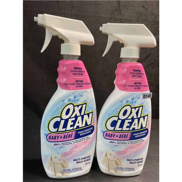 Lot of 2 Oxi-Clean Multi-Purpose Stain Remover Sprays (651ml) for Tough/Dried Stains - New