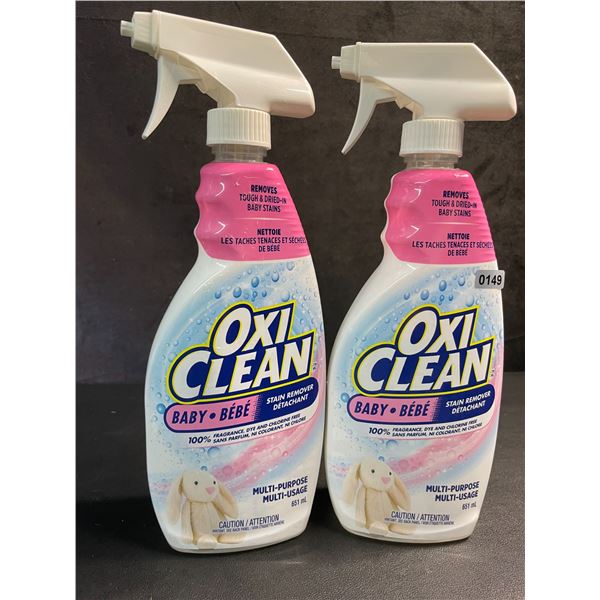 Lot of 2 Oxi-Clean Multi-Purpose Stain Remover Sprays (651ml) for Tough/Dried Stains - New