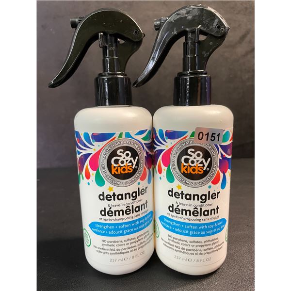 Lot of 2 SoCozyKids Detangler/Leave-In Conditioner Sprays (237ml) Strengthens and Softens - New