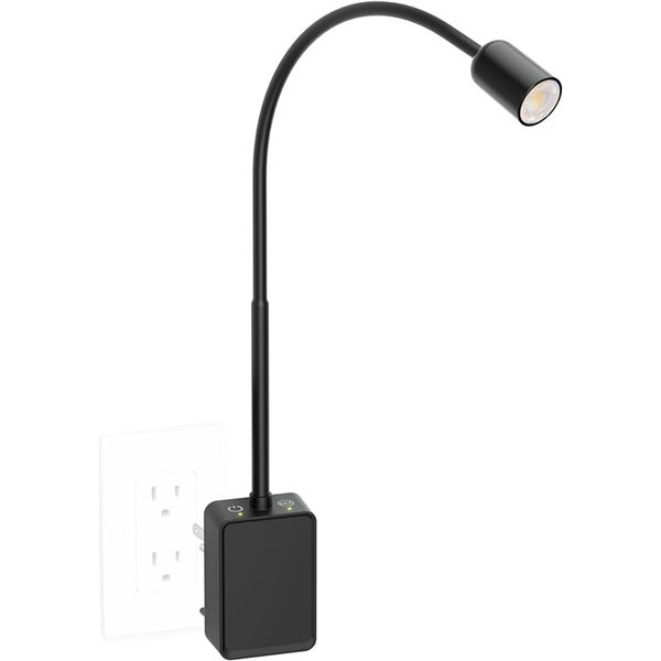 2 Ultra-Bright LED Flexible Lights; Plug-In Design (Black) - New