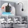 Image 7 : 2 Ultra-Bright LED Flexible Lights; Plug-In Design (Black) - New