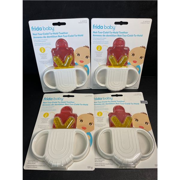 Lot of 4 Frida Baby Not-Too-Cold-To-Hold Teethers (For 3+ Months) Freezable Teethers - New Sealed