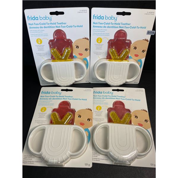 Lot of 4 Frida Baby Not-Too-Cold-To-Hold Teethers (For 3+ Months) Freezable Teethers - New Sealed