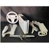 Image 1 : Nintendo Wii Console with Cords/Controllers/Sensor Bar (Used) Tested (Powers On/Works/Reads Discs!)