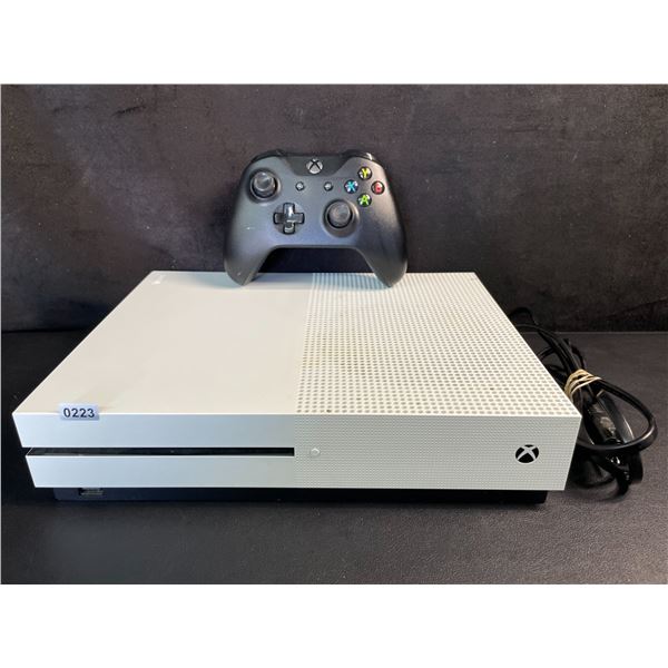 Xbox One S Console with Power Cord & Controller (Used) Tested (Powers On/Works/Reads Discs!)