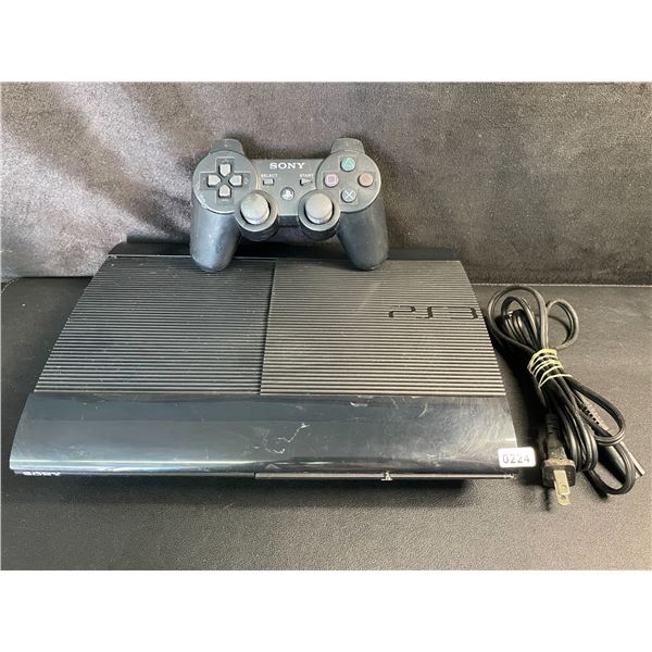 Playstation 3 Super Slim Console with Controller & Cord (Used) Tested (Powers On/Works/Reads Discs!)