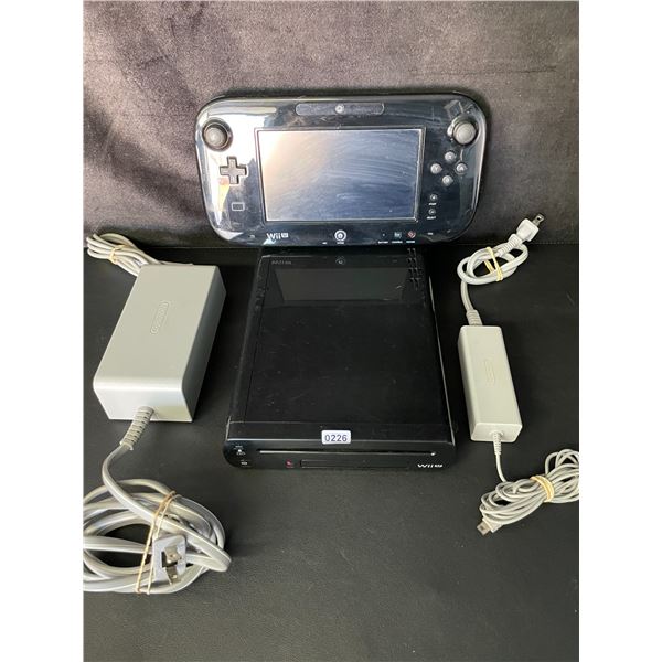 Wii U Console + Wii U Gamepad with Power Cord/Gamepad Adapter (Used) Tested - Works/Powers On!