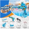 Image 3 : SharkMK Electric/Automatic Water Gun Toy - Rechargeable Design; LED Light-Up Long Range Pistol - New