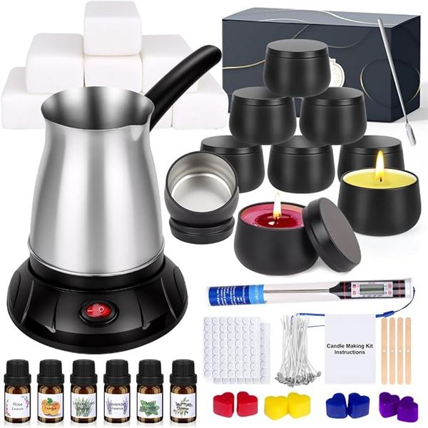 Candle Making Kit with Wax Melter - DIY Soy Candle Making Supply Kit - New