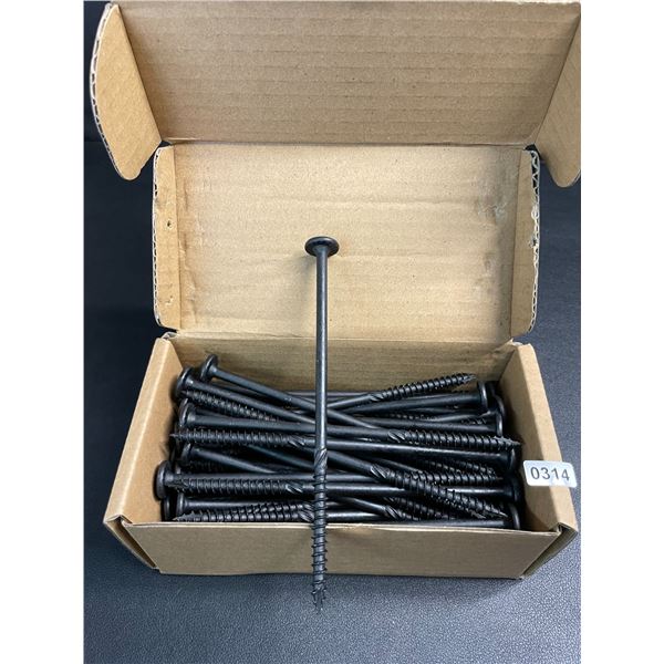 50PC Box of 6" #14 Heavy-Duty Wood Screws - Star Drive with Included Star Bit - New!