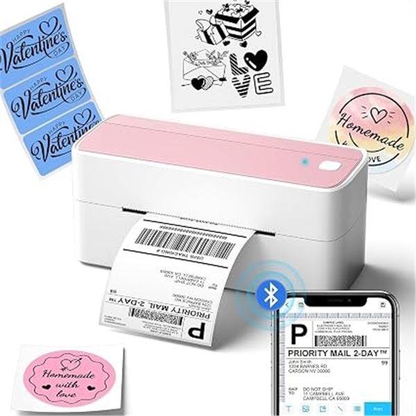 Phomemo Bluetooth Thermal Label Printer/Shipping Label (4x6") Printer for Home/Office/Small Business