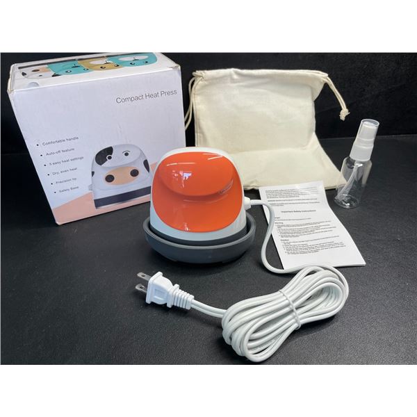 Mini Heat Press Machine for HTV/Cricut/Vinyl Projects; Iron-On Press for Heat Transfer Crafts - New!