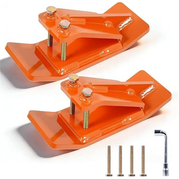 2PCS Heavy-Duty Tractor Bucket Guards/Steel Bolt-On Skid Shoes for Loaders/Tractors - New