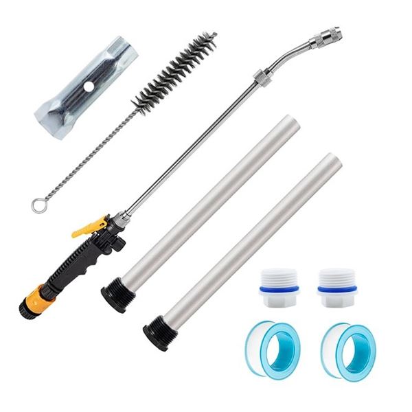 9PC RV Anode Rod Kit for Water Heater/RV Water Heater Tank Rinser/Brush Kit for Cleaning Sediment