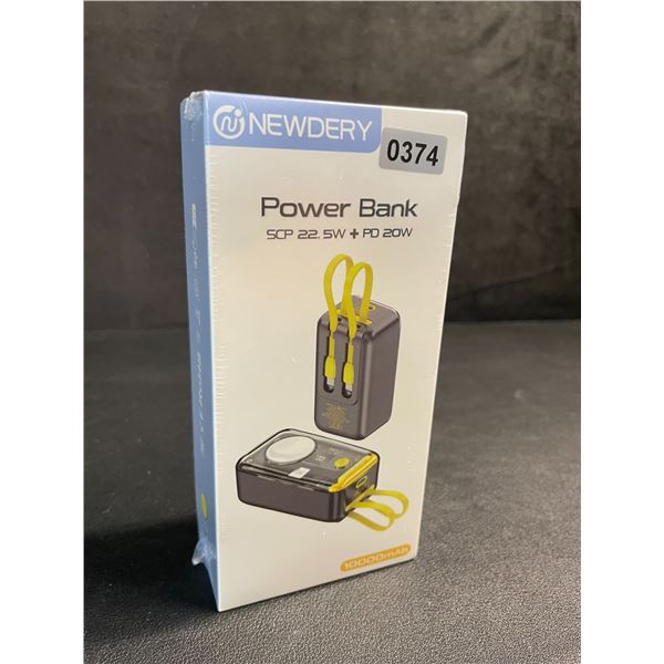10,000mAh Portable Power Bank/Charger with Built-In Charge Cords & Apple Watch Charger - New Sealed!