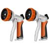 Image 1 : Lot of 2 Restmo Garden Hose Nozzles; Heavy-Duty with 7 Adjustable Spray Patterns/High-Pressure - New