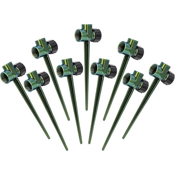 9-Pack Restmo Heavy-Duty Lawn Sprinkler Spike Bases/Sprinkler Stakes - Brand New!