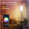 Image 3 : 2-Pack Smart/App Control RGB LED Floor Lamps (67" Tall) Dimmable/Adjustable Color w/ Remote - New