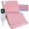 Image 1 : UTK Electric Heating Pad (12" x 24") For Body Pain Relief; 6 Temp Settings (Pink) - New Sealed!