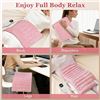 Image 2 : UTK Electric Heating Pad (12" x 24") For Body Pain Relief; 6 Temp Settings (Pink) - New Sealed!