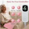 Image 3 : UTK Electric Heating Pad (12" x 24") For Body Pain Relief; 6 Temp Settings (Pink) - New Sealed!