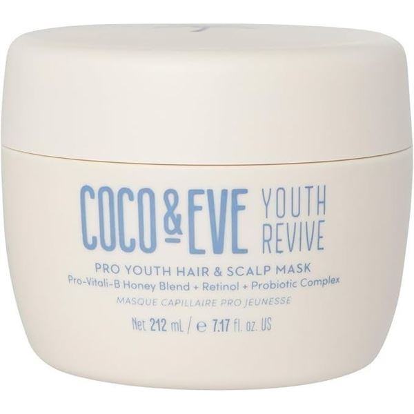 Coco & Eve Youth Revive Hair & Scalp Mask (212ml) Anti-Aging, For Strength, Shine, Volume - New