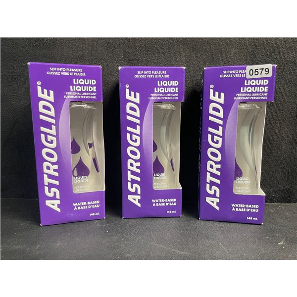 3 Boxes of ASTROGLIDE Water-Based Personal Lubricant/Lubes (148ml Each) - New Sealed
