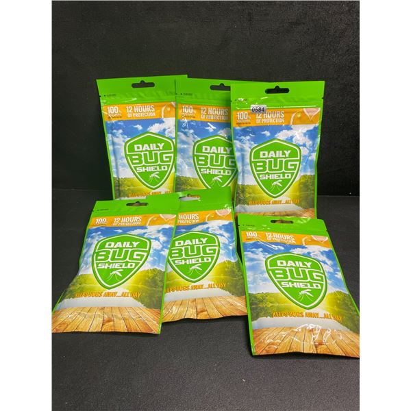 6 Packs (150pcs Each) Daily Bug Shield Natural Patches for Repelling Mosquitos/Insects/Bugs - New