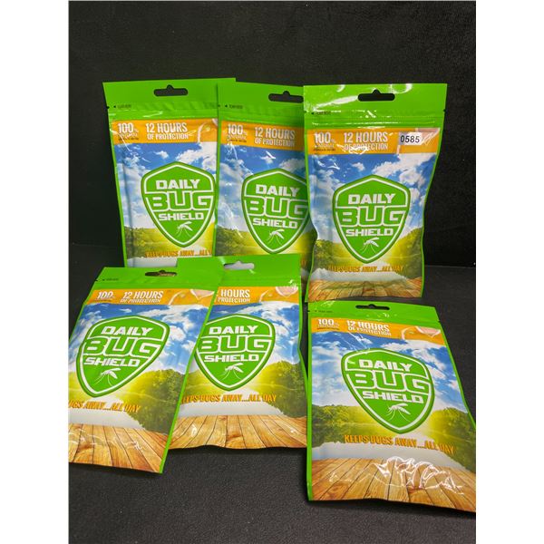 6 Packs (150pcs Each) Daily Bug Shield Natural Patches for Repelling Mosquitos/Insects/Bugs - New