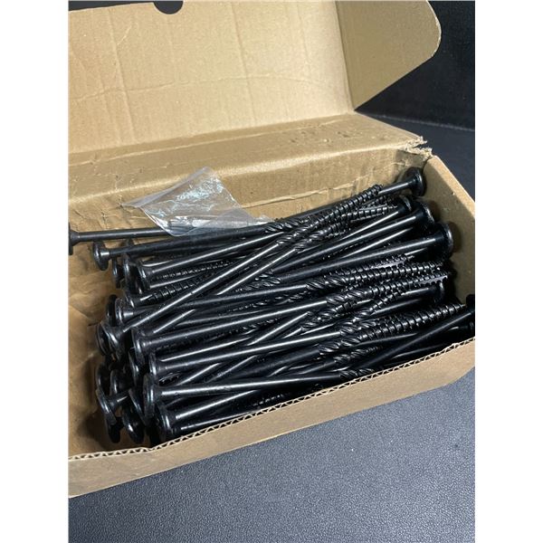 100PC Box of 6" #14 Heavy-Duty Wood Screws - Star Drive Deck Screws with Included Star Bit - New!