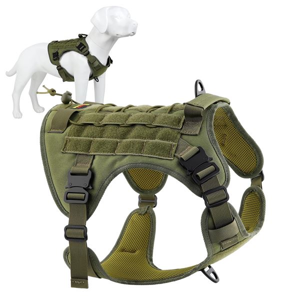 Tactical Dog Harness/Vest - Size M (Green) - New