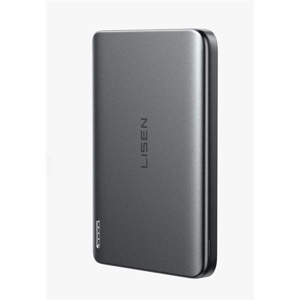 Lisen P601 Lite Ultra-Slim Magsafe Power Bank (5,000mAh) 15W Magnetic Portable Power Bank - New