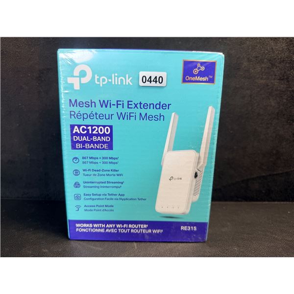 TP-Link AC1200 Mesh Wi-Fi Extender/WiFi Booster - Works with Any WiFi Router - New Sealed!