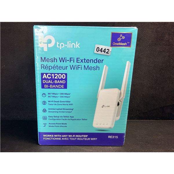 TP-Link AC1200 Mesh Wi-Fi Extender/WiFi Booster - Works with Any WiFi Router - New Sealed!