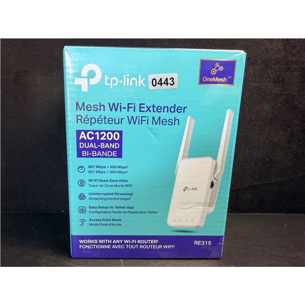 TP-Link AC1200 Mesh Wi-Fi Extender/WiFi Booster - Works with Any WiFi Router - New Sealed!