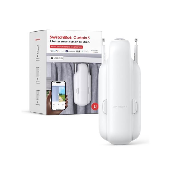 Switchbot Curtain 3 Smart Automatic Curtain Opener - Blutooth Remote Control w/ App/Timer - NEW