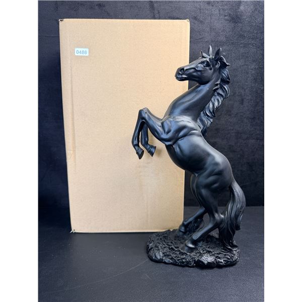 12.2" Tall Black Horse Resin Statue Figurine/Decorative Horse Statue for Home Decor - New