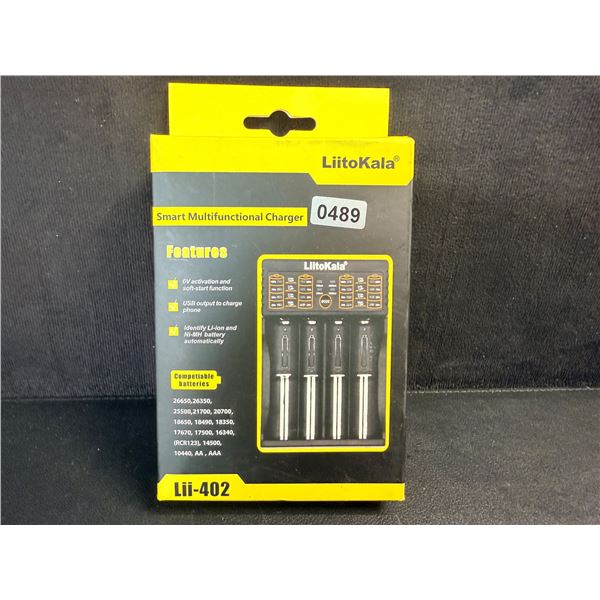 LiitoKala Lii-402 Smart Battery Charger - For Charging Multiple Lithium Batteries (AA/AAA) - New