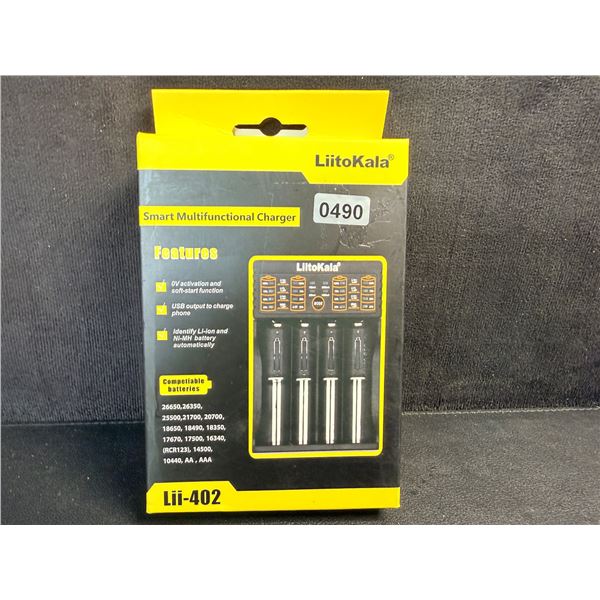 LiitoKala Lii-402 Smart Battery Charger - For Charging Multiple Lithium Batteries (AA/AAA) - New