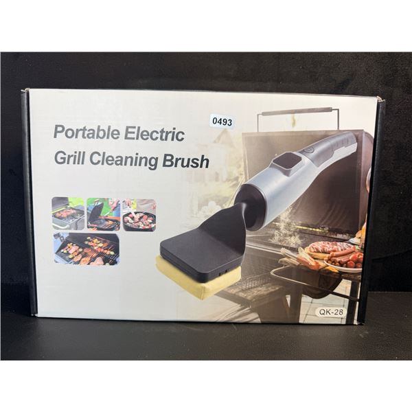 Portable Electric Grill Cleaning Brush; USB-Rechargeable w/ 3 Replaceable Brush Heads - Brand New!