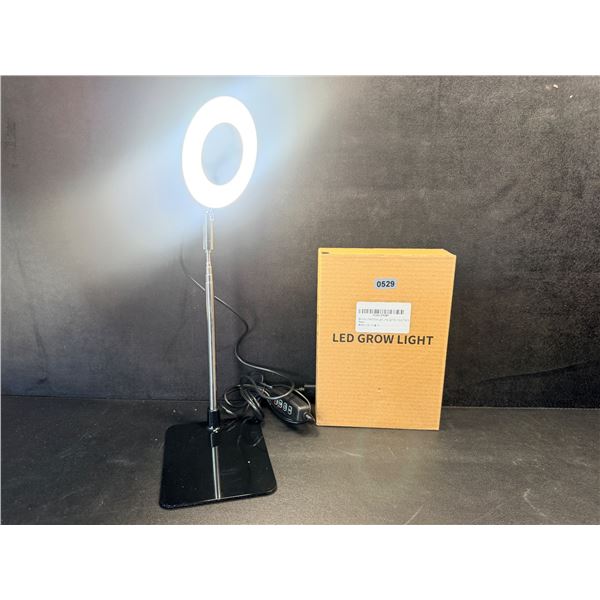 Bamworld Telescoping LED Plant Grow Light for Indoor Plants; 8W LED Halo Design, Full Spectrum - New