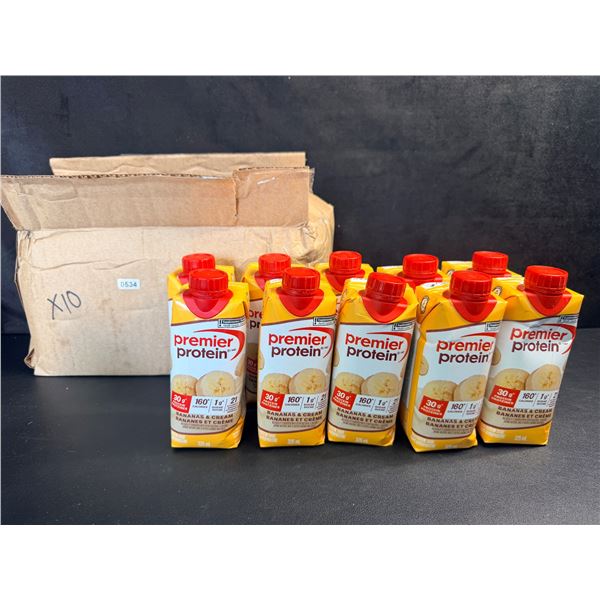 Case of 10 Premier Protein Bananas & Cream Protein Shakes/Nutritional Drinks (10 x 325ml) New Sealed