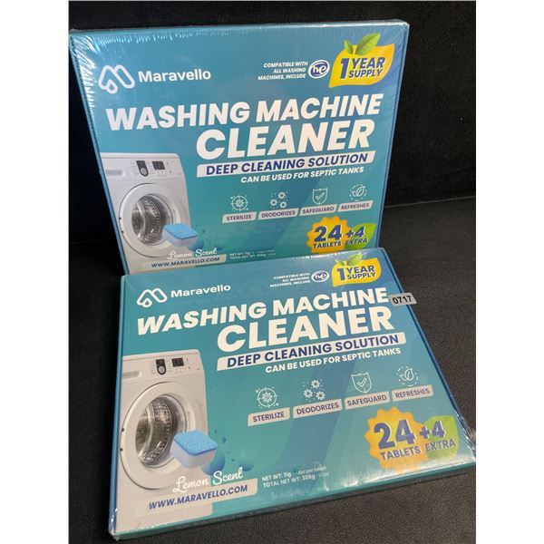 2 Boxes of Washing Machine Cleaner/Descaler Tablets (28 Tablets/Box) Works with All Machines - New!