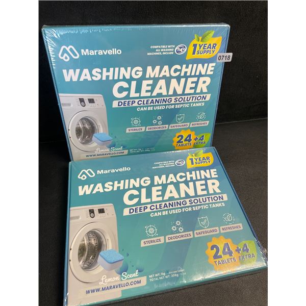 2 Boxes of Washing Machine Cleaner/Descaler Tablets (28 Tablets/Box) Works with All Machines - New!