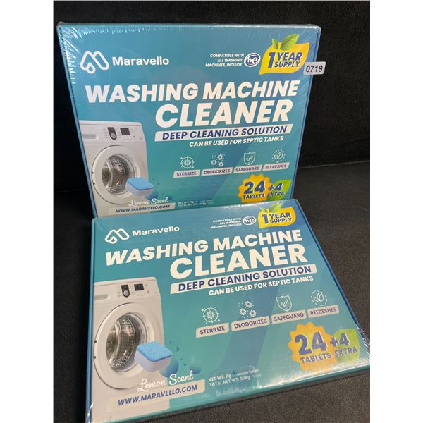 2 Boxes of Washing Machine Cleaner/Descaler Tablets (28 Tablets/Box) Works with All Machines - New!